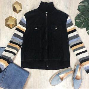 Marsh Landing Corduroy sweater striped jacket XL